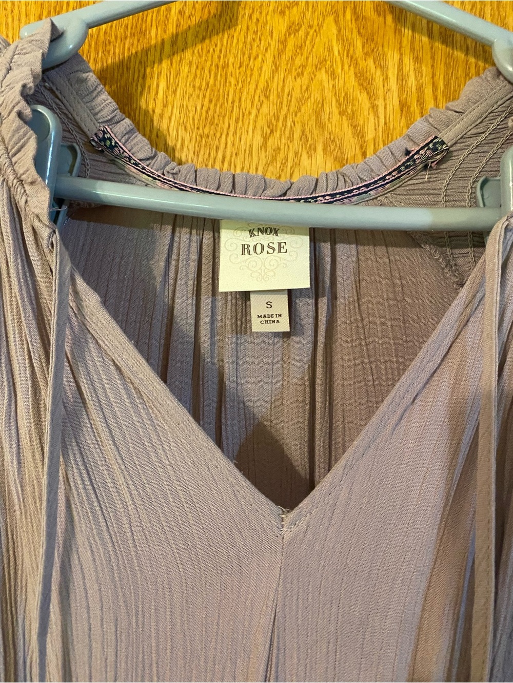Knox Rose Dusty Lavender V-Neck Pleated Dress